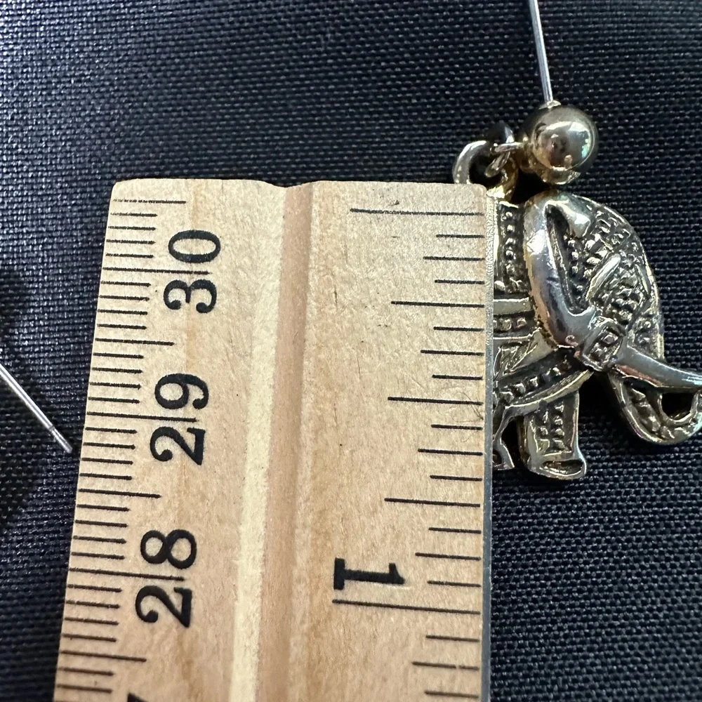 Vintage Gold Elephant Drop Earrings - Women Jewelry